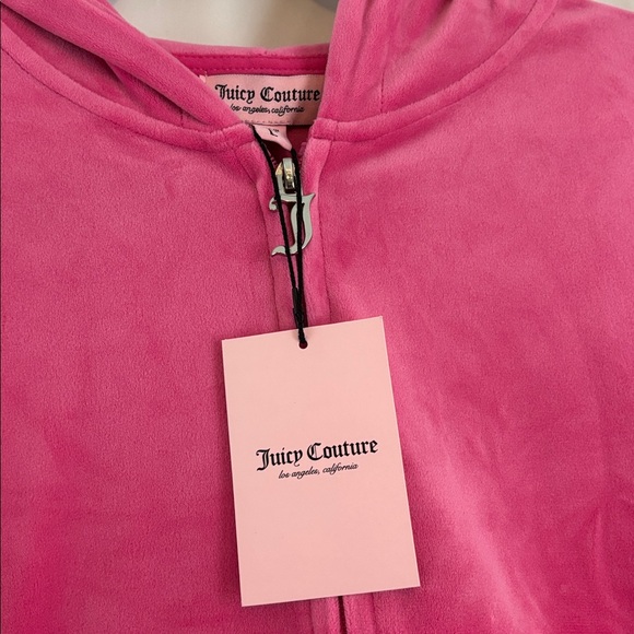 NWT Juicy Couture Blingy Hot Pink/Silver Velour Hoodie Track Set… - Picture 5 of 7